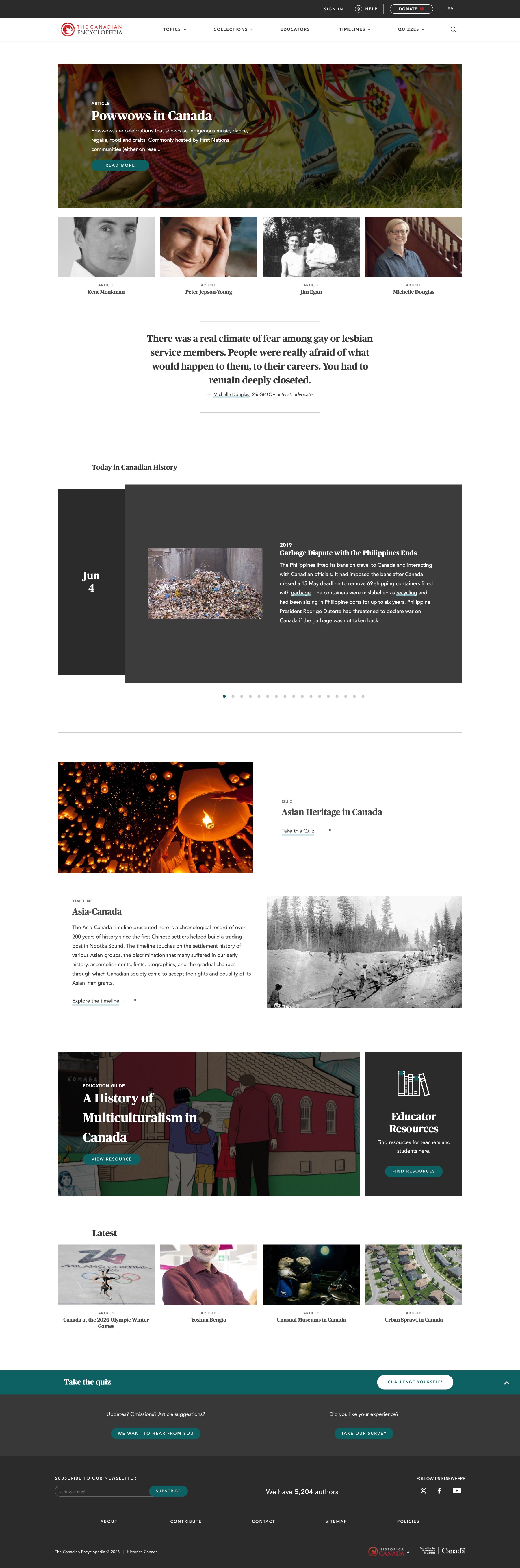 The Canadian Encyclopedia Platform